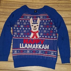 Cold Crush blue Happy Llamakkah sweater